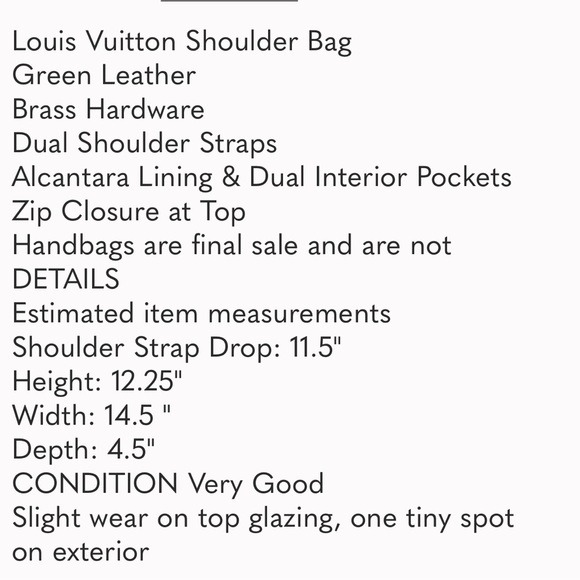 Louis Vuitton Lussac GM Green EPI Bag - Picture 12 of 12